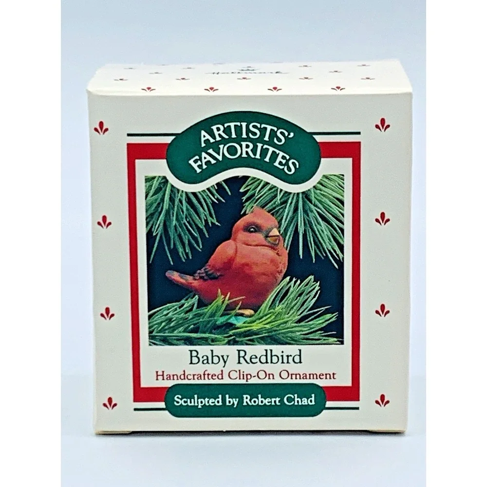 Baby Redbird‎ Hallmark Ornament 1988 Clip-on Artists' Favorites Robert Chad